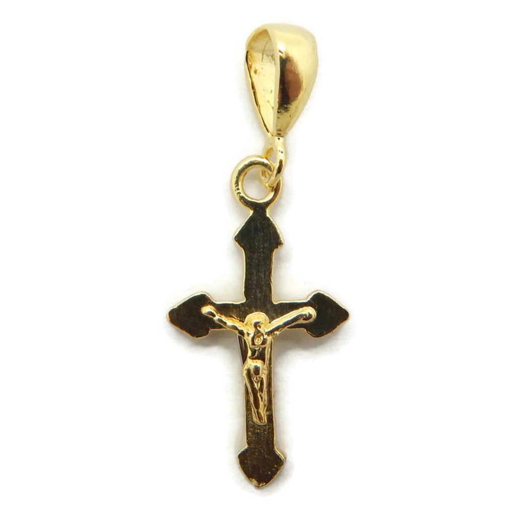 Cross Woddcraft With Jesus Christ Pendant 14k Gold